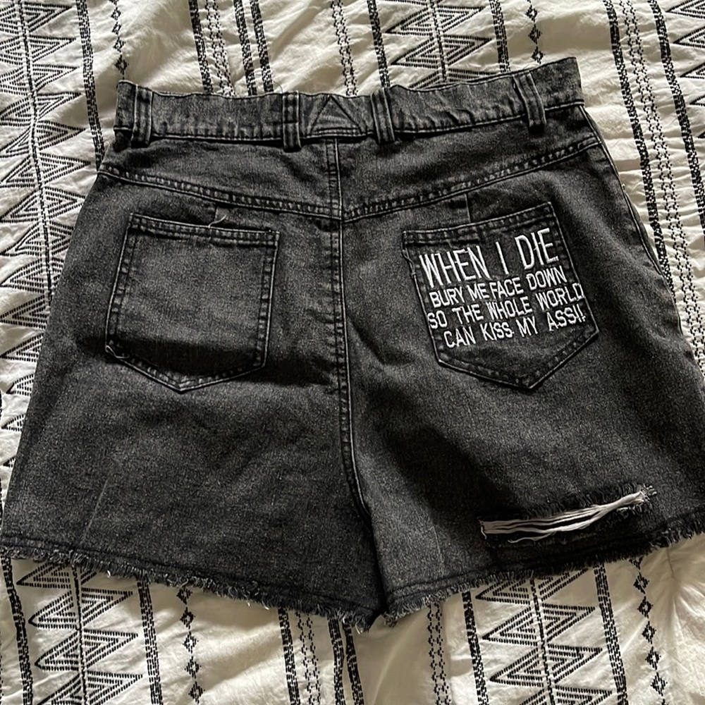 Disturbia Alien Nation Acid Wash Shorts